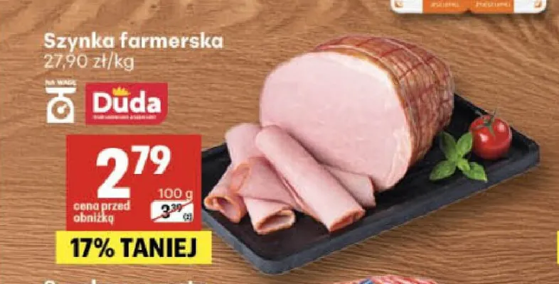 Szynka farmerska Duda promocja w Delikatesy Centrum