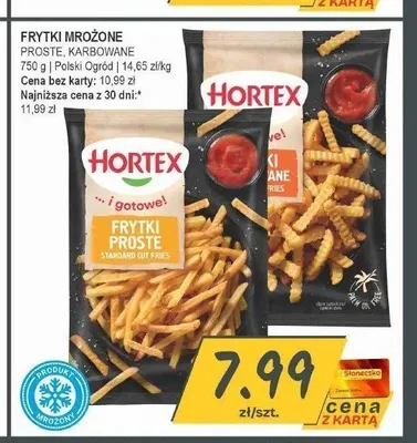 Frytki mrożone karbowane Hortex promocja w Słoneczko