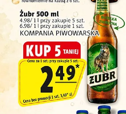 Piwo Żubr promocja w Prim Market