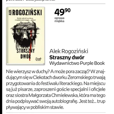 Książka Straszny dwór Alek Rogoziński oprawa miękka promocja w Empik