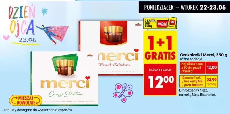 Czekoladki Merci Finest Selection promocja w Biedronka