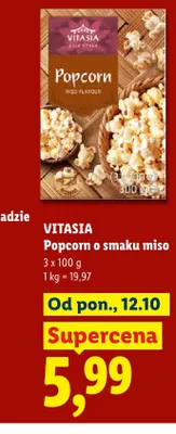 Popcorn o smaku miso Vitasia promocja w Lidl