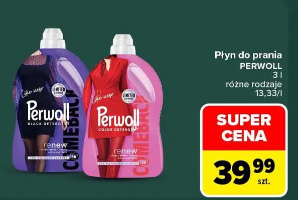 Płyn do prania Perwoll Renew Color promocja w Carrefour