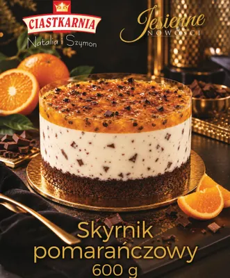 Skyrnik pomarańczowy Ciastkarnia Natalia i Szymon promocja w TOPAZ