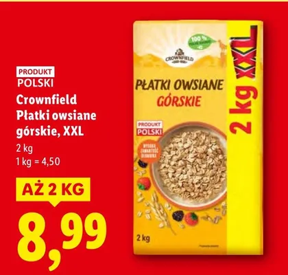Płatki owsiane górskie, XXL promocja w Lidl
