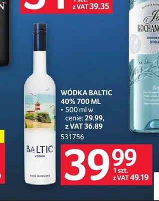Wódka Baltic 40% promocja w Selgros