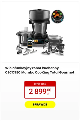 Wielofunkcyjny robot kuchenny CECOTEC Mambo CooKing Total Gourmet promocja w Media Expert