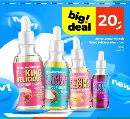 Aromatyzowane krople Fitking Delicious Allnutrition Chocolate promocja w Dealz