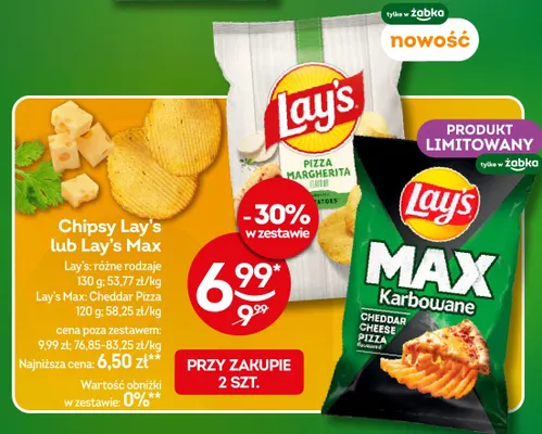 Chipsy Lay's Pizza Margherita promocja w Żabka