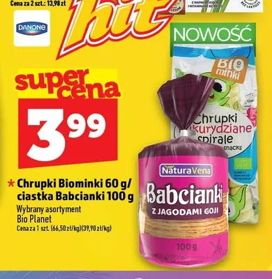 Ciastka Babcianki z jagodami goji NaturaVena promocja w TOPAZ