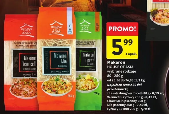 Makaron House Of Asia wybrane rodzaje 80-250g promocja w Intermarche