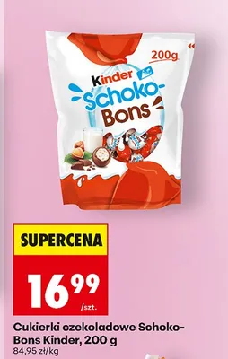 Cukierki czekoladowe Kinder Schoko-Bons promocja w Biedronka