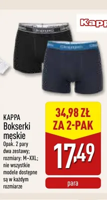 Bokserki męskie Kappa 2-pak promocja w Aldi