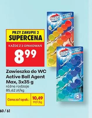Zawieszka do WC Active Ball Agent Max Ocean promocja w Biedronka