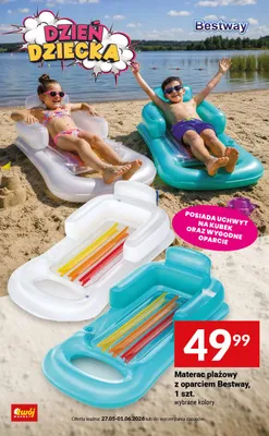 Materac plażowy z oparciem Bestway promocja w Twój Market