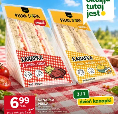 Kanapka z szynką i serem Perla promocja w Stokrotka