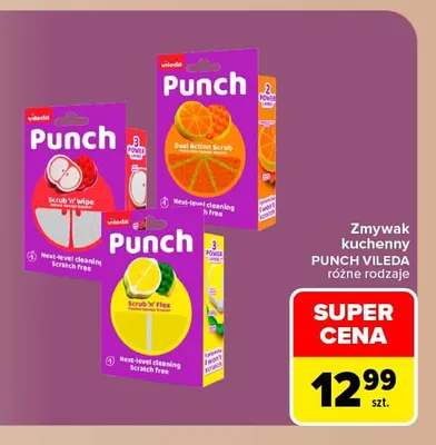 Zmywak kuchenny Punch Scrub 'n' Wipe Vileda promocja w Carrefour