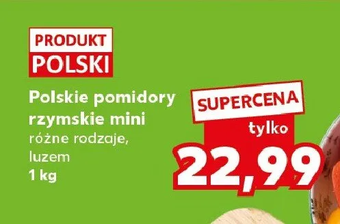 Polskie pomidory rzymskie mini promocja w Kaufland