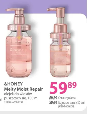 Melty Moist Repair olejek do włosów puszących się & honey promocja w Hebe