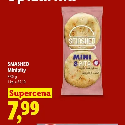 Chlebki pita Smashed Minipity promocja w Lidl