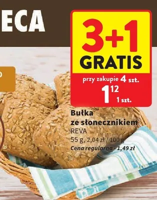 Bułka ze słonecznikiem Reva promocja w Intermarche