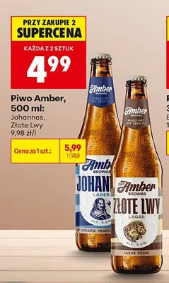 Piwo Amber Złote Lwy promocja w Biedronka