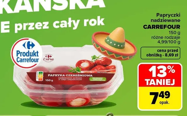 Papryczki nadziewane Carrefour promocja w Carrefour Market