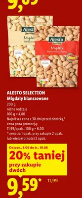 Migdały blanszowane Alesto Selection promocja w Lidl