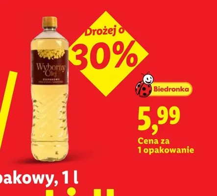 Olej rzepakowy Wyborny promocja w Lidl