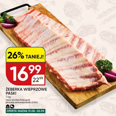Żeberka wieprzowe paski promocja w Chata Polska