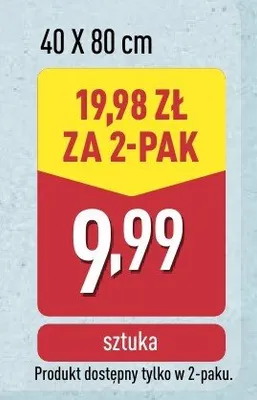 Poszewka z bawełny reinforce 40x80 cm, 2-pak promocja w Aldi