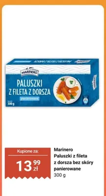 Paluszki z fileta z dorsza bez skóry panierowane Marinero promocja w Biedronka