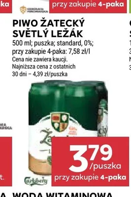 Piwo bezalkoholowe Žatecký Světlý Ležák promocja w Stokrotka