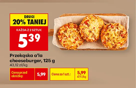 Przekąska a'la cheeseburger promocja w Biedronka