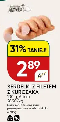 Serdelki z filetem z kurczaka promocja w Chata Polska