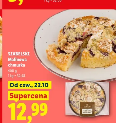 Ciasto Malinowa chmurka Szabelski promocja w Lidl