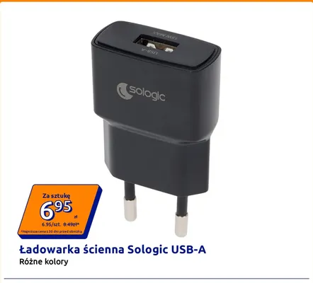 Ładowarka ścienna Sologic USB-A promocja w Action