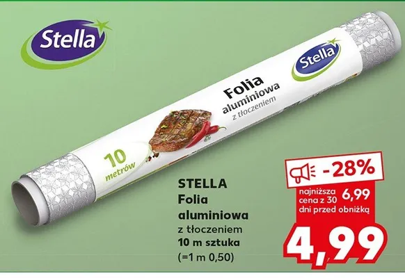 Folia aluminiowa z tłoczeniem Stella promocja w Kaufland