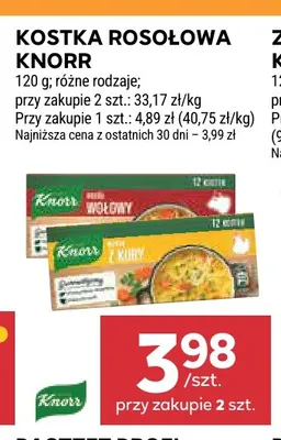 Kostka rosołowa Knorr wołowa promocja w Stokrotka