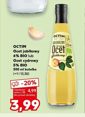 Ocet cydrowy 5% BIO Octim promocja w Kaufland