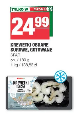 Krewetki obrane gotowane Spar promocja w SPAR