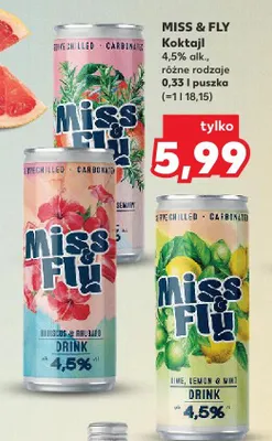 Koktajl Miss & Fly Lime Lemon & Mint promocja w Kaufland