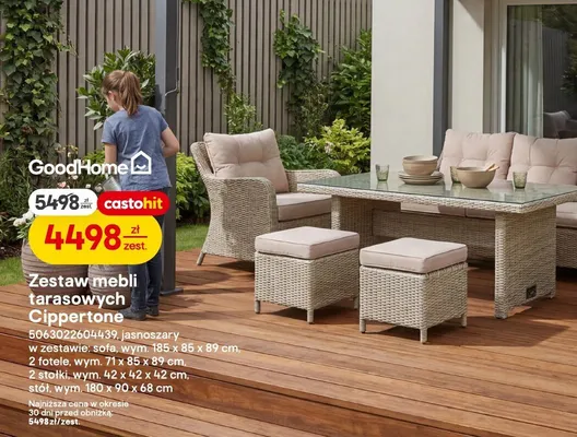 Zestaw mebli tarasowych Cippertone promocja w Castorama