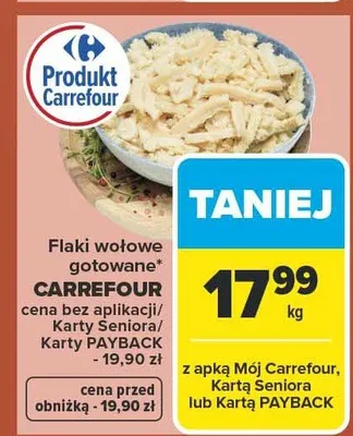 Flaki wołowe gotowane Carrefour promocja w Carrefour Market