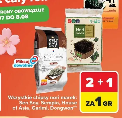 Snacki nori Sempio Korean Seaweed Snacks promocja w Carrefour
