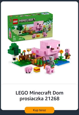 Klocki LEGO Minecraft Dom prosiaczka 21268 promocja w Amazon