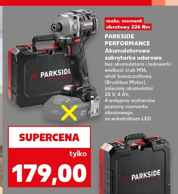 Akumulatorowa zakrętarka udarowa Parkside Performance promocja w Kaufland