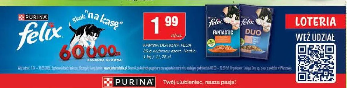 Karma dla kota Felix promocja w Chorten