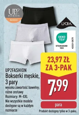 Bokserki męskie xl Kappa promocja w Aldi