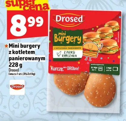 Mini burgery z kotletem panierowanym promocja w TOPAZ